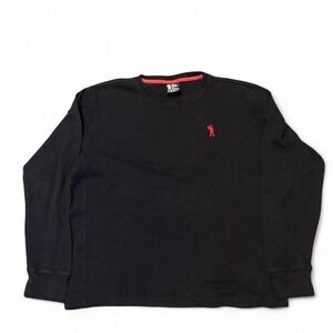 RS Ryan Sheckler waffle knit black thermal longsleeve Vtg y2k XL/23